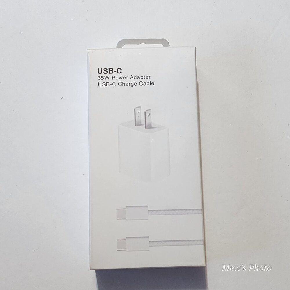 USB-C 35W Power Adapter USB-C Charge Cable